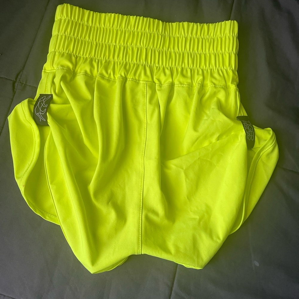 Vibrant Lime Women's Athletic Shorts